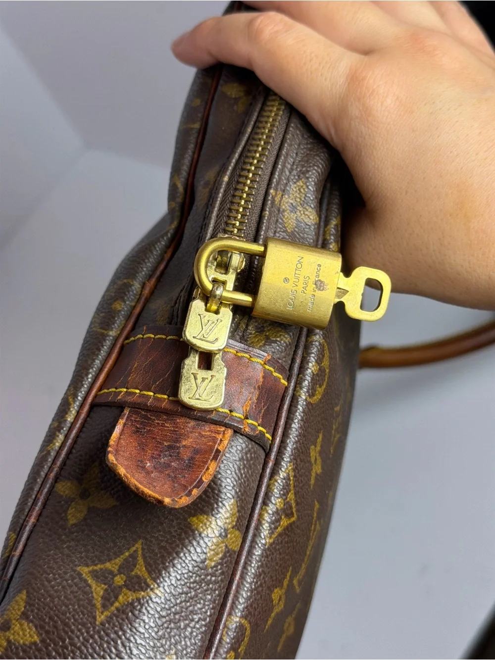 Vintage Louis Vuitton Monogram Canvas Porte Documents Voyage Briefcase